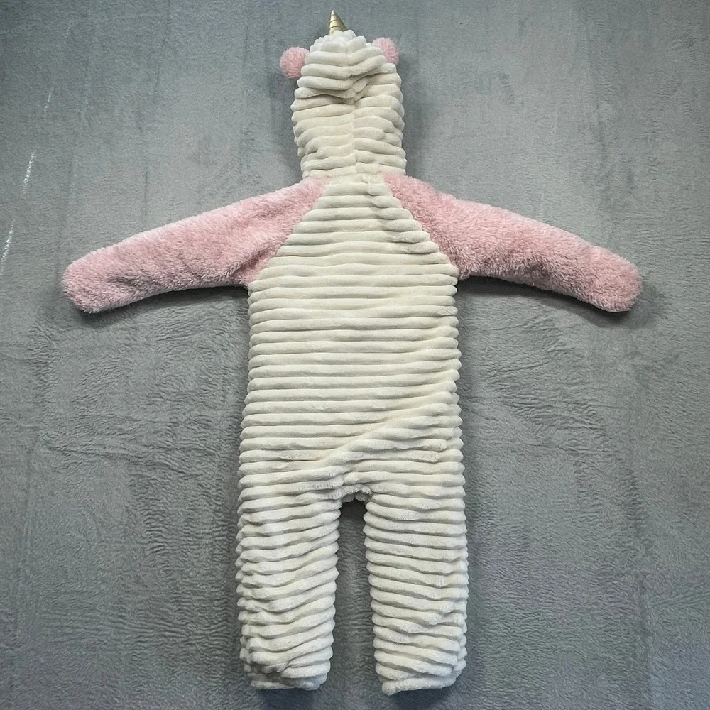 Koala Baby Unicorn Pram Suit Toddler Pink Cream Faux Fur Hooded Bunting 18-24M